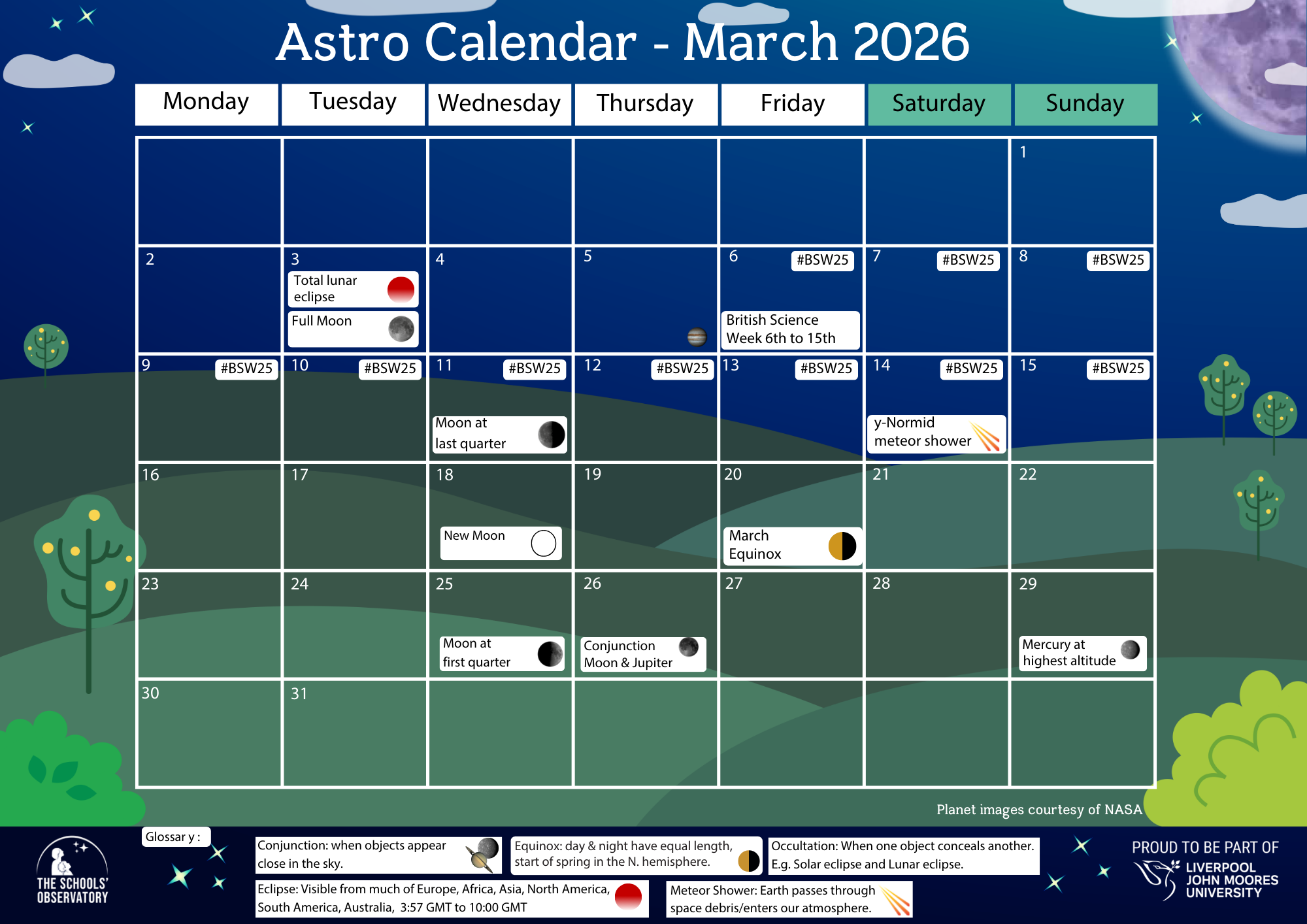 Image of December's Astro Calendar